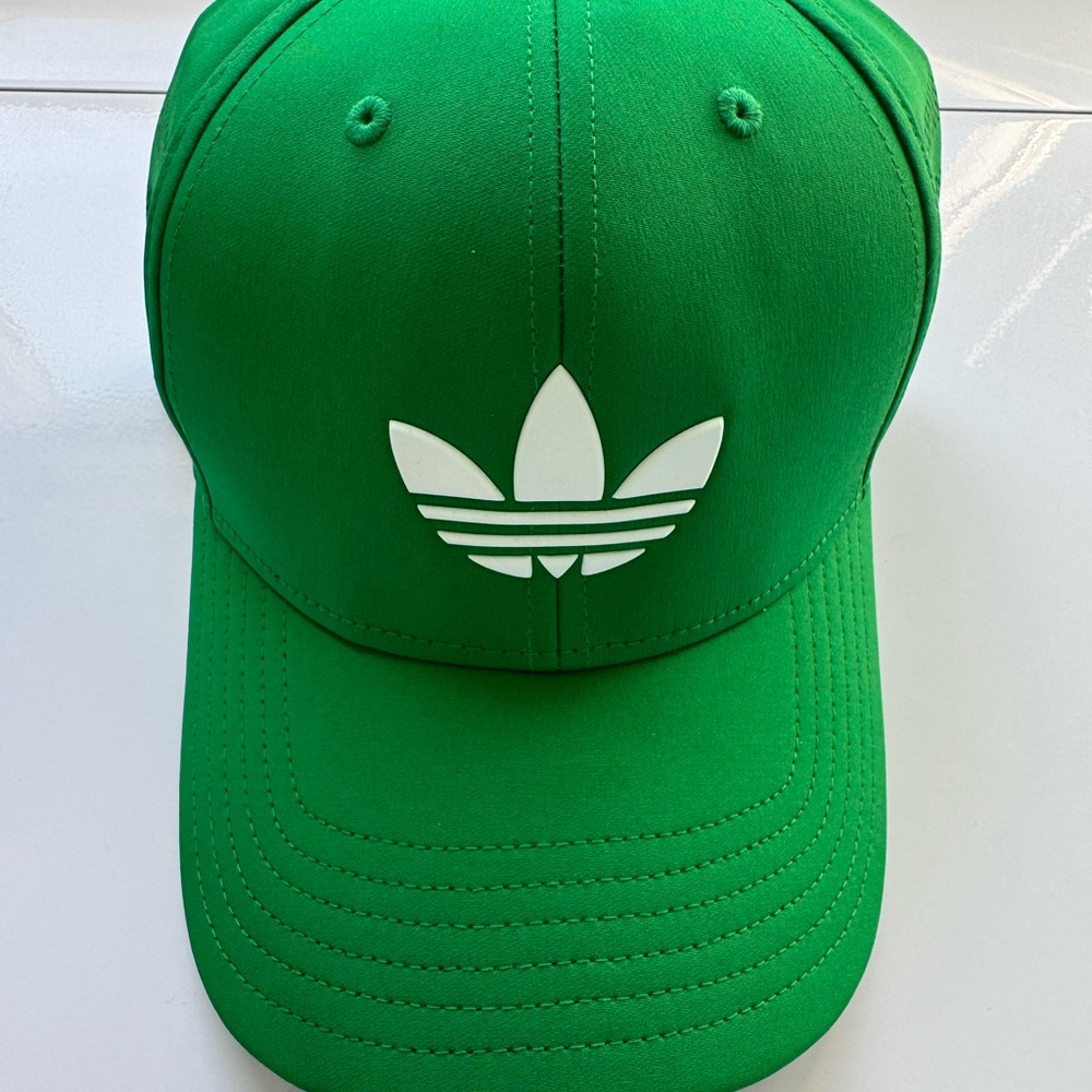 Adidas Bright Green Cap with White Emblem
